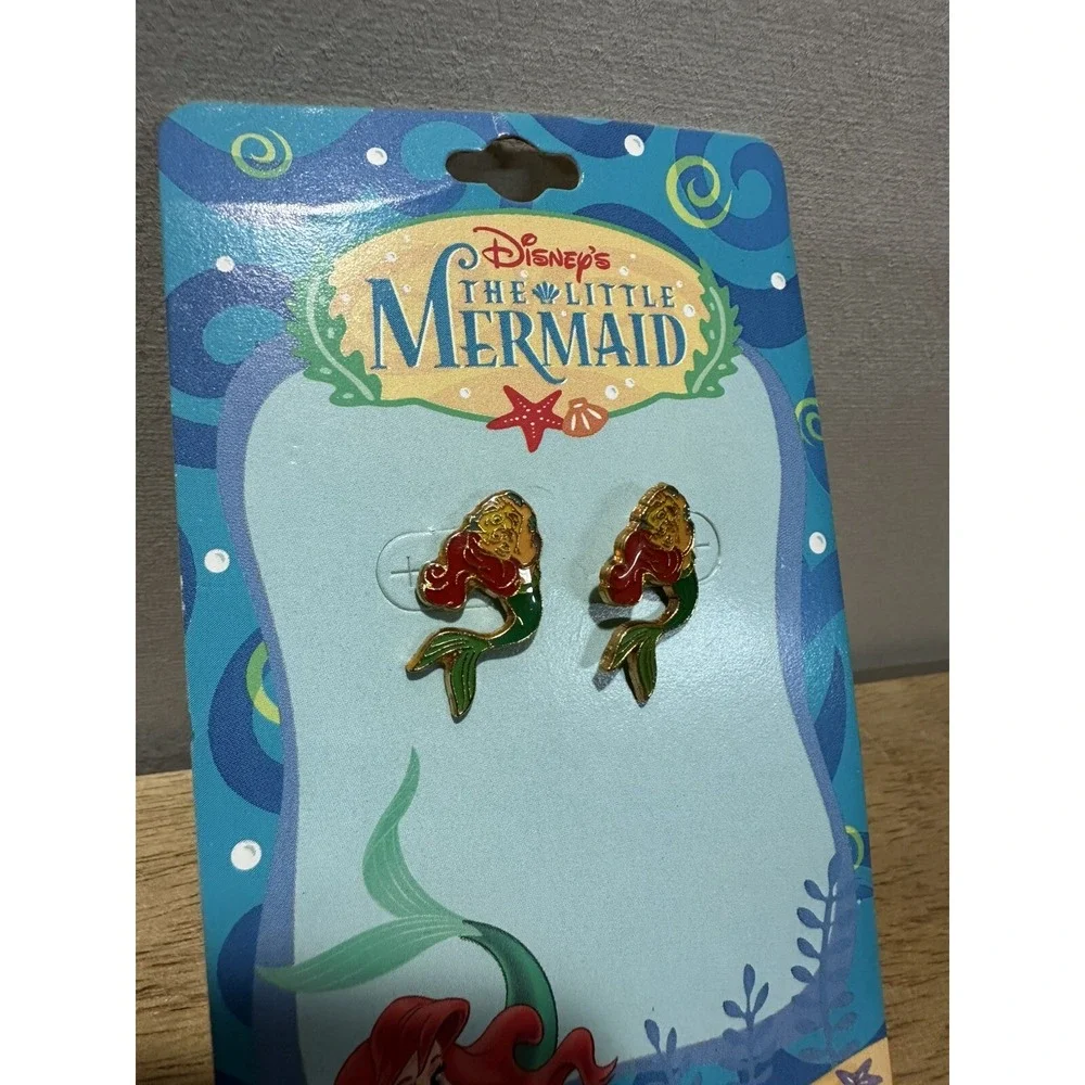 Disney The Little Mermaid Ariel Vintage‎ Earrings Surgical Steel Posts New